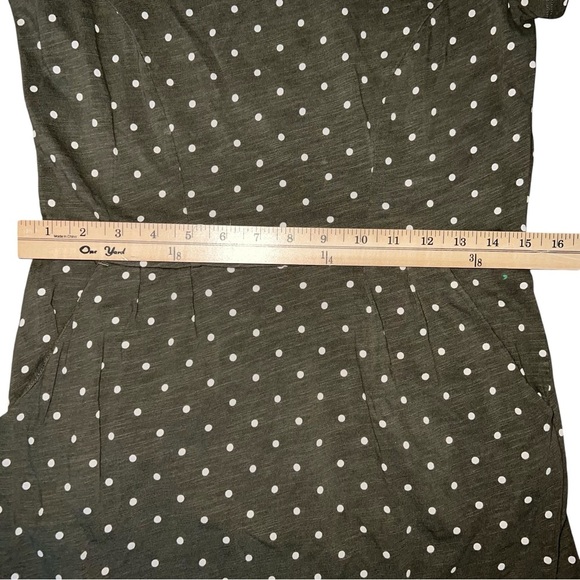 Boden Olive and White Polka Dot Dress size 6P - Picture 8 of 9